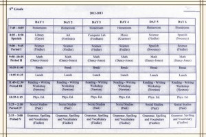 晒晒美国小学的课程表和月历